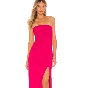 Asher long cute pink dress